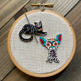 Dia De Los Muertos Cat and Dog Needle Minder - Your Choice