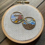 Japanese Pagoda or Waves Needle Minder - Your Choice
