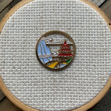 Japanese Pagoda or Waves Needle Minder - Your Choice
