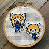 Angry Red Panda Needle Minder SET