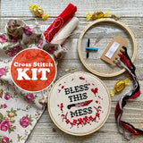 Bless This Mess Cross Stitch KIT
