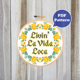 Livin' La Vida Loca Cross Stitch Pattern