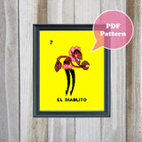 HIM El Diablito Cross Stitch Pattern