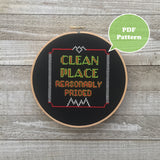 Clean Place Reasonably Priced Cross Stitch Pattern