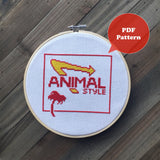 Animal Style Cross Stitch Pattern