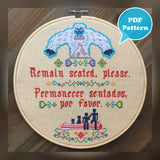 Remain Seated Cross Stitch Pattern
