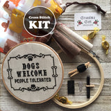 Dogs Welcome, People Tolerated Cross Stitch Kit