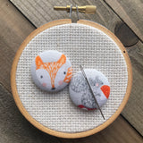 Squirrel and Fox Button Needle Minder SET