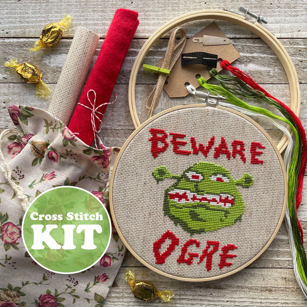 Beware Ogre Cross Stitch Kit