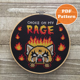 Raging Red Panda Cross Stitch Pattern