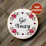 Go Away Cross Stitch Pattern