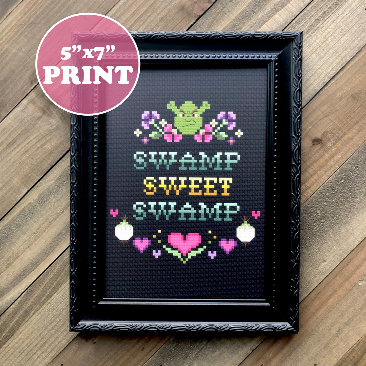 Swamp Sweet Swamp Cross Stitch Art Print – Grandma Girl Designs