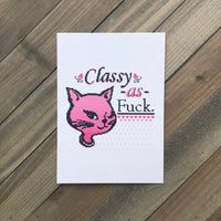 Classy As Fuck Cat Cross Stitch Art Print