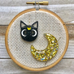 Moon and Luna Cat Needle Minder SET