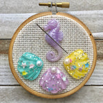 Seashell and Seahorse Needle Minder SET