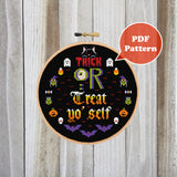 Trick or Treat Yo' Self - Halloween Cross Stitch Pattern