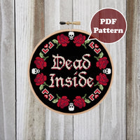 Dead Inside Cross Stitch Pattern