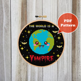 The World Is A Vampire Cross Stitch Pattern