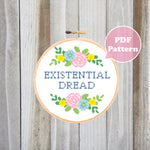 Existential Dread Cross Stitch Pattern