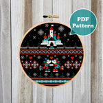 Mouse Love Holiday Cross Stitch Sampler