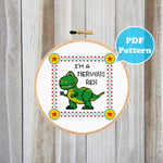 I'm a Nervous Rex Cross Stitch Pattern