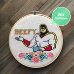 BEEFY - Space Guy Cross Stitch Pattern