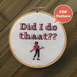 Did I Do That? Cross Stitch Pattern