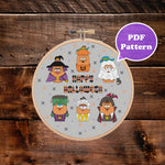 Happy Halloween Nugget Cross Stitch Pattern